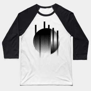 Raster Geometrical Design Baseball T-Shirt